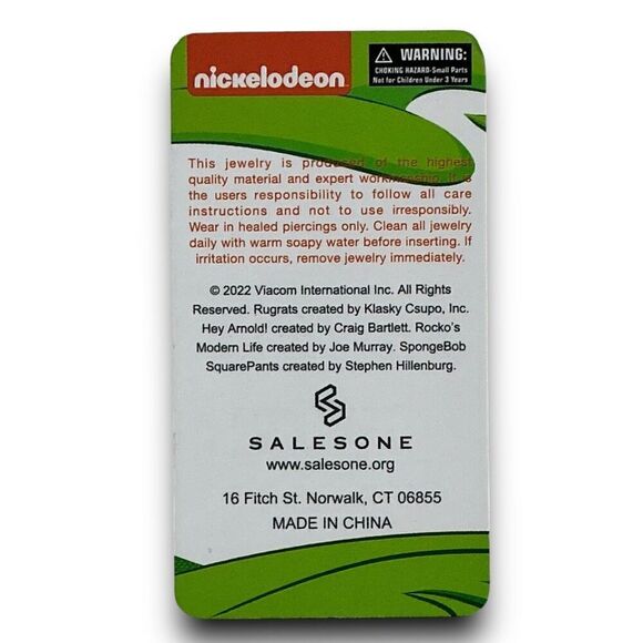 Nickelodeon Spunky Rocko’S Modern Life Spunky 14 Gauge Belly Button Navel Ring - Picture 5 of 6